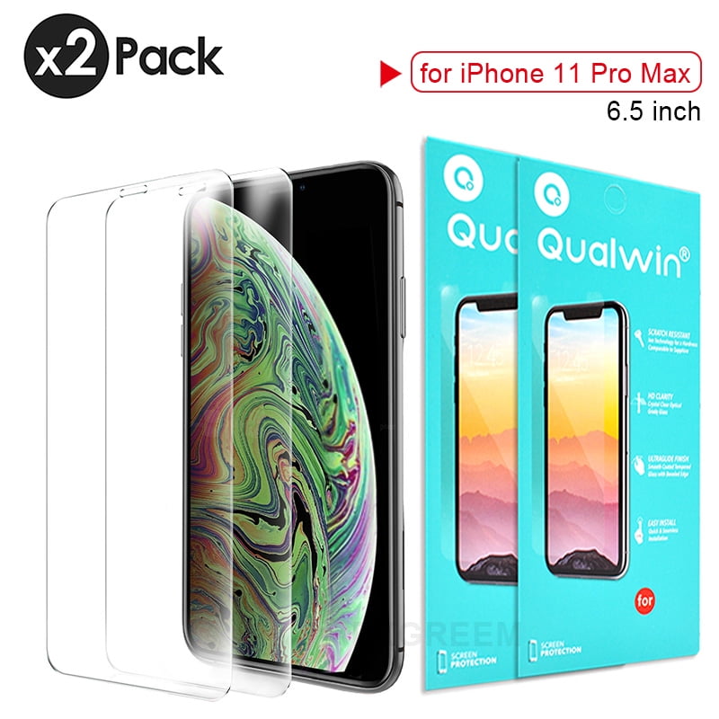 Screen Protector for iPhone Xs Max & iPhone 11 pro Max, HD Clear Tempered Glass Screen Protector Compatible with iPhone 11 pro max, 2 Pack