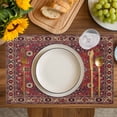 thumbnail image 4 of Boho Southwest Placemats Set of 6, Vintage Farmhouse Ethnic Aztec Tribe Art Placemats for Dining Table, Place Mats for Kitchen Tabletop, Waterproof Wipeable Dining Table Mats Set, 4 of 9