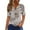Gray/1, variant on Tops for Women Short Sleeve V Neck 2024 Summer Casual T Shirt Tee Fashion Button Blouses Basic Pullover Top