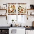 thumbnail image 2 of Vintage Floral Kitchen Curtains Window Panels, Elegant Pastoral Botanical Retro Art Insulated Window Treatment Curtain, Grommet Curtains for Bedroom/Living Room/Bathroom, 2 Piece 27.5"Wx39"L, 2 of 8