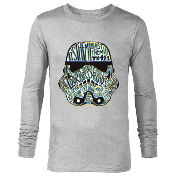Star Wars Stormtrooper Helmet Quotes - Long Sleeve T-Shirt for Men – Customized-Athletic Heather