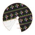thumbnail image 3 of Balery Mardi Gras Fleur de Lis Printed Christmas Tree Skirt , Merry Christmas Party Christmas Tree Decoration,Adjustable Tree Skirt-30", 3 of 8