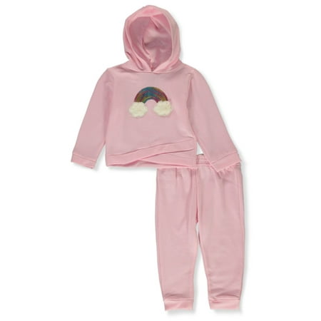

Real Love Girls 2-Piece Rainbow Joggers Set Outfit - pink 24 months (Infant)