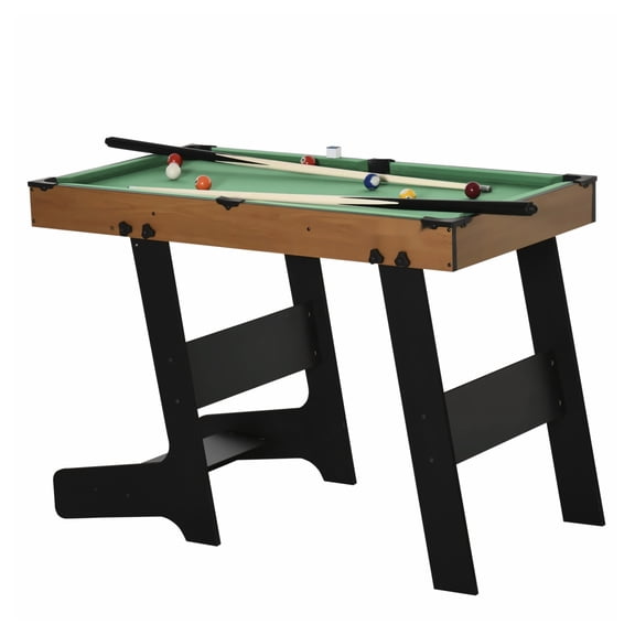 38'' Mini Pool Table Set, Tabletop Billiards Game for Family Game Room, Folding Portable Design with Balls, Cues & Accessories