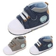 thumbnail image 4 of LNMQLPDBS Toddler Prewalker First Walking Shoes Solid Color Casual Leather Hard Bottom Baby Walking Sneakers with Mesh Leather Breathable Casual Outdoor Shoes for Spring Autumn, 4 of 9
