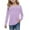 Purple, variant on Toddler Girls T-Shirts Summer Long Sleeve Solid Color Ruffles Loose Fit Crew Neck Tee Blouse Green Birthday Gift 5-6 T