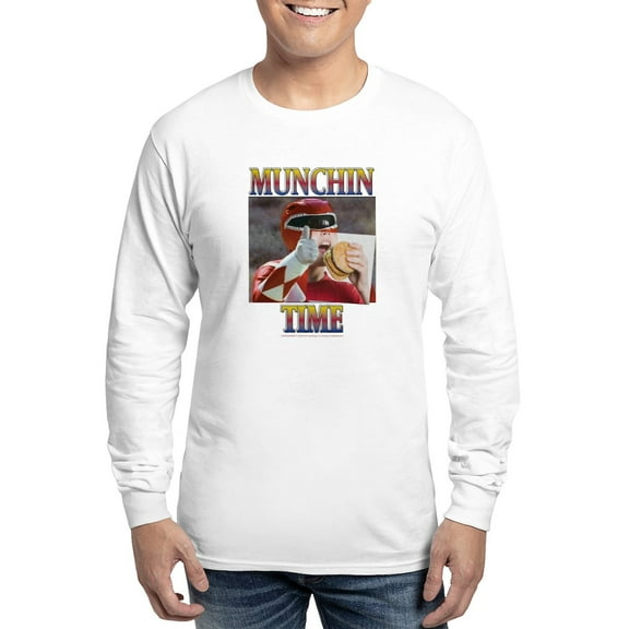 CafePress - Power Rangers Munchin Ti Men's Long Sleeve T Shirt - Unisex Cotton Long Sleeve T-Shirt