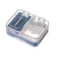 thumbnail image 1 of Mini pastillero portátil para dispensar medicamentos, caja sellada para cortar y moler medicamentos, color azul, 1 of 5