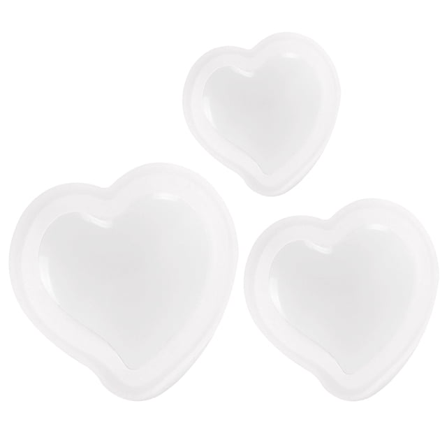 3 unids Moldes de silicona en forma de corazón Pretty DIY Crafts Molds Moldes de decoración