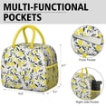 thumbnail image 6 of Lunch Bag Lunch Box for Women Reusable Insulated Lunch Bags,Water-Resistant Lemon Pictures White Cooler Lunch Tote Bag, Large Capacity for Work Travel Picnic, 6 of 6