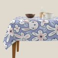 thumbnail image 3 of Wukai Rabbit And Floral Waterproof Tablecloth for Kitchen Dining, Fits Square Tables for 2-4 Seats -54"x54", 3 of 7