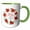 Green/White, variant on 3drose, Merry Christmas to the Best Uncle Ever - Poinsettia Wreath, 11oz Two-tone Blue Mug