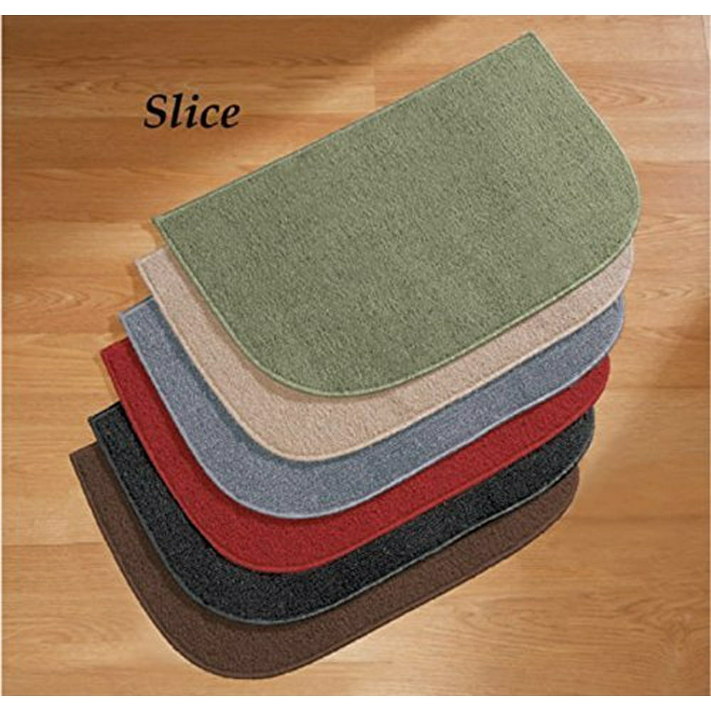 18" x 28" Berber High Traffic Nonslip Slice Home Kitchen Accent Slip Resistant Mat Rug (burgundy