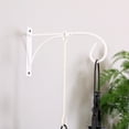 thumbnail image 3 of Raindrops White Iron Flower Basket Hanger for Balcony - Outdoor Plant Holder, 1 Set, 3 of 5