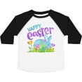 thumbnail image 3 of Inktastic Happy Easter Blue Bunny and Eggs in Grass Boys or Girls Toddler T-Shirt, 3 of 5