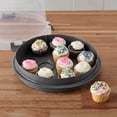 thumbnail image 5 of Mainstays Cake & Cupcake Carrier with Flippible Base, Lid, Handle & Clasps, Grey Plastic, 5 of 6