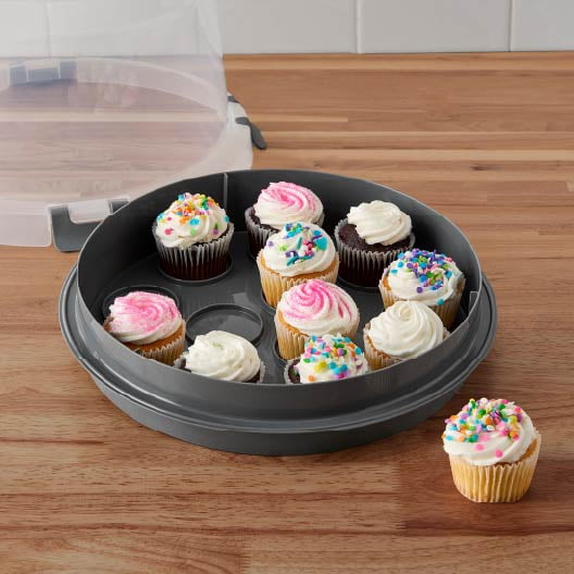 Mainstays Cake & Cupcake Carrier with Reversible Base photo 5
