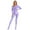 Light Purple, variant on YONGHS Womens Glossy Spandex Full Bodysuit Costume Dance Zentai Unitard Long Sleeve Jumpsuit Fluorescent Green M