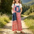 thumbnail image 2 of Yuncity USA Anniversary 250 Years Boys Girls Overalls 4Th Of July Adjustable Straps Jumpsuit American Flag Summer Breathable Outdoor Daily Wear Kids Patriotic Romper Clothes Size 10-11 Years Navy, 2 of 6