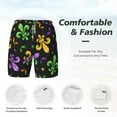 thumbnail image 6 of Picia Mardi Gras Carnival4 pattern Mens Swim Trunks with Compression Liner Stretch Beach Shorts Quick Dry with Zipper Pockets No-Chafing Board Shorts-Small, 6 of 9
