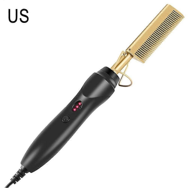 Plancha alisadora de pelo con peine caliente y dientes de cobre duraderos para cabello y pelucas afroamericanas.