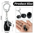 thumbnail image 3 of Pcs Pet Urns Keychain Dog Urns For Ashes, Pet Ashes Keepsake Jewelry, Small Pet Cremation Urns With 2 Storage Bags, Paw Print Memorial, Dog Jewelry, Portable Keychain Urns, Metal Frame, For, 3 of 7