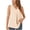 Beige, variant on Womens Tops Summer Solid Color V-Neck Tank Tops Casual Loose Fit Sleeveless Standard Straps Summer Tops