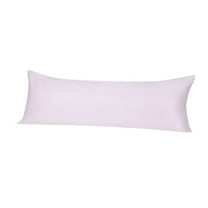Unique Bargains Silky Satin Zippered Body Pillow Cover, 21" x 48", Lavender Gray