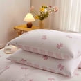 thumbnail image 5 of Pink Bow Ties Comforter Bedding Sets Reversible Pattern Chic Bowknot with Stripes Comforte King Size, 5 of 5