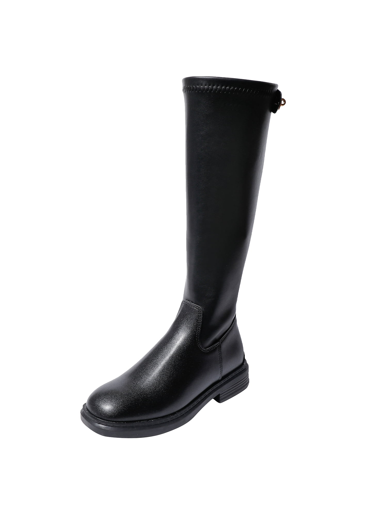Gomelly Womens Black MidCalf Boots Ladies Platform Slip On Knee High