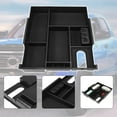 thumbnail image 3 of Black Car Center Console Organizer Armrest Storage Box Tray for Toyota Tundra 14-19, 3 of 6