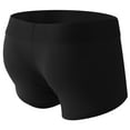 thumbnail image 3 of USNSM Men's Solid Color Brief Underwear Classic Comfortable Cotton Soft Comfortable Breathable Boxer Briefs Boxers Black L, 3 of 4