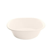 Plastic Wash Basin, Stackable Camping Dishpan, Portable Vegetable Fruit Dish Tub, Multipurpose Washtub for Face Cleansing, Home Kitchen Sink Outdoor Indoor, White