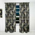 thumbnail image 2 of Designart 'Golden Pineapple On Black Horizantal' Mid-Century Modern Curtain Panel, 2 of 5