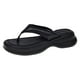thumbnail image 1 of Bmisegm Women Sandals Fashionable New Pattern Simple Solid Color Flip Flop Thick Sole Comfortable Summer Casual Slippers Sandals Women Summer Black 6, 1 of 9