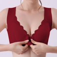 thumbnail image 2 of Front Closure Bra For Womens Lace Comfort Wireless Full Coverage Womans Sleep Bra, 2 of 9
