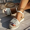 thumbnail image 4 of Mostsola Bohemian Sandals for Women 2025 Open Toe Braided Espadrilles Slingback Wedge Sandals, 4 of 8