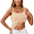 thumbnail image 6 of CYYOLLPF Tank Tops Casual Shirts 2 Piece Gauze Cotton linen pants set Linen Lounge Set summer outfits Beach Vacation Clothes Gauze Loungewear Sets y2k clothes Beige 6XL, 6 of 7