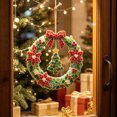 thumbnail image 6 of Sea Glass Christmas Wreath Kit DIY Holiday Wreath Making Supplies with Frosted Glass Beads Bows for Front Door Wall Mantel Handmade Gift, 6 of 7