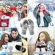 thumbnail image 5 of HÖTER Guantes de invierno con estampado de flores de nieve que mantienen el calor con pantalla táctil para mujeres y hombres (gris), 5 of 5