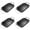 Black 4PCS, variant on Non Stick Vegetable Grilling Tray With Handle And Drain Holes Rectangular Meat Draining Pan