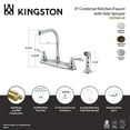 thumbnail image 4 of Kingston FB755NFLSP NuWave French Two-Handle 4-Hole 8" Centerset Kitchen Faucet with Side Sprayer in Oil Rubbed Bronze, 4 of 4