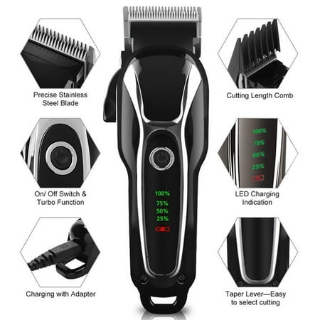Electric Hair Clipper Shaver Beard Cutter Rehargeble Trimmer Led