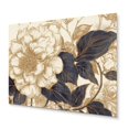 thumbnail image 2 of Designart "Carnation Flower Gold Blue I" Floral Carnation Metal Art Print, 2 of 5