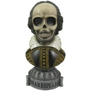 World of Wonders Skeleton William Shakespeare Figurine Bust - 6"