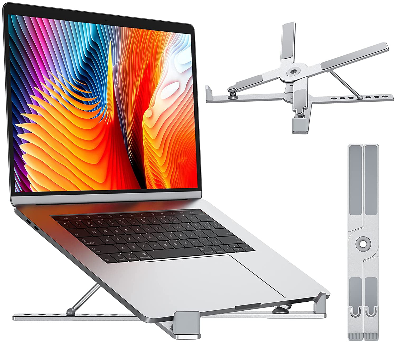 I want to fly freely Laptop Stand Multi-Angle Laptop Riser Hot Air Adjustable Laptop Stand Compatible with 11-17 Inch Laptops Color:A 
