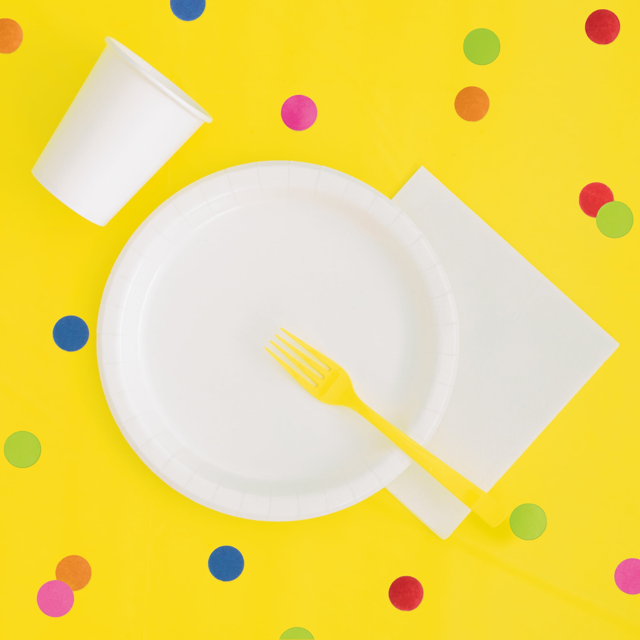 1CT 54 IN x 108IN Yellow Rectangular Plastic Table Covers by Way To Celebrate