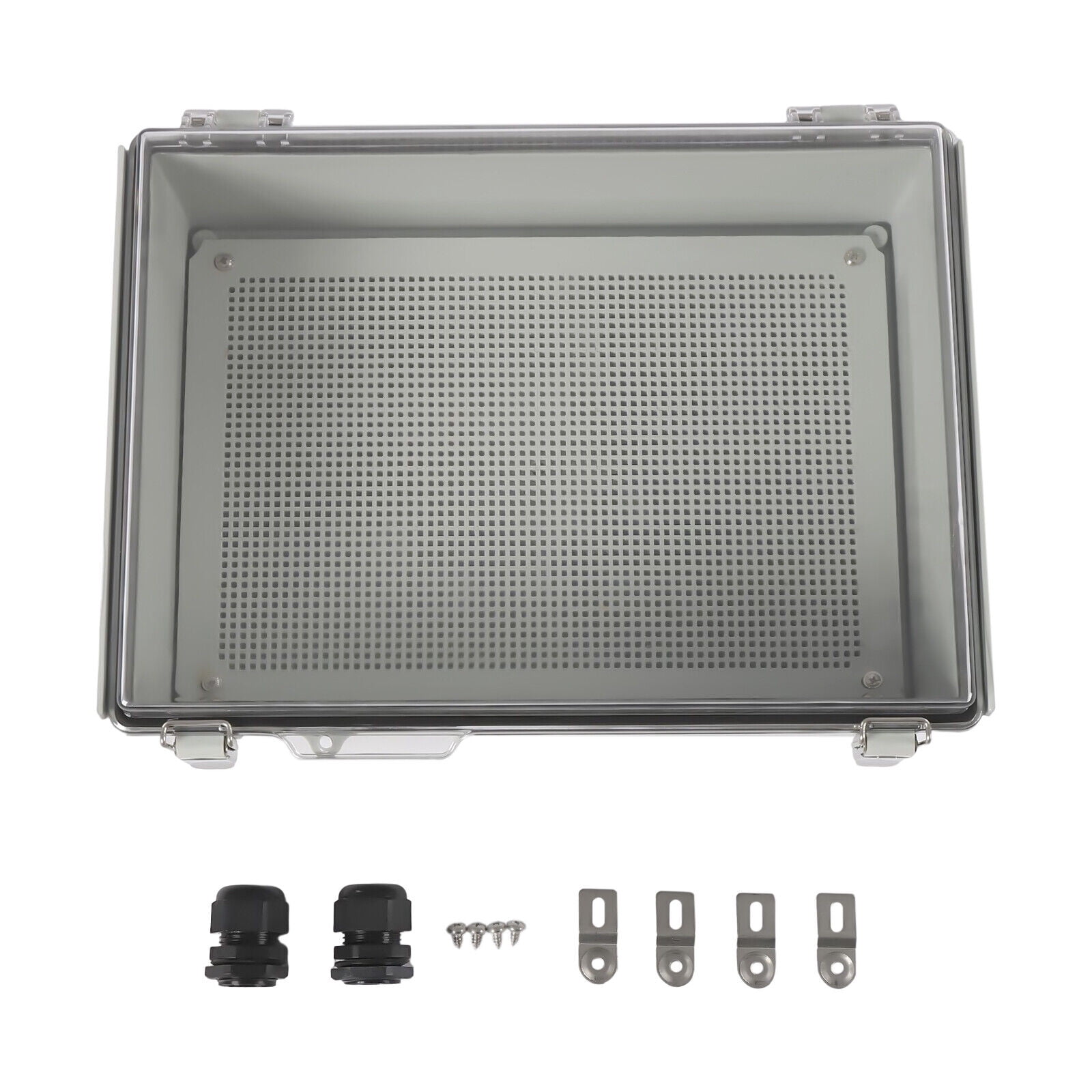 Clear Enclosure Wall Mount Hinged Cover Stainless Steel Latch Junction Box