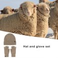 thumbnail image 4 of YAOBAMM Versatile Hat Gloves Beanie Hat Touch Screen Set Solid Color Soft Thick Wear Resistant Men Winter Warm Knitted Hat, 4 of 7