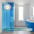 thumbnail image 3 of Blue EVA 3D Shower Curtain, 100% Waterproof Liner with 12 Metal Grommets, 3 Weighted Magnets, 72x72 Inch for Bathroom, Shower Enclosure, Tub, 3 of 6